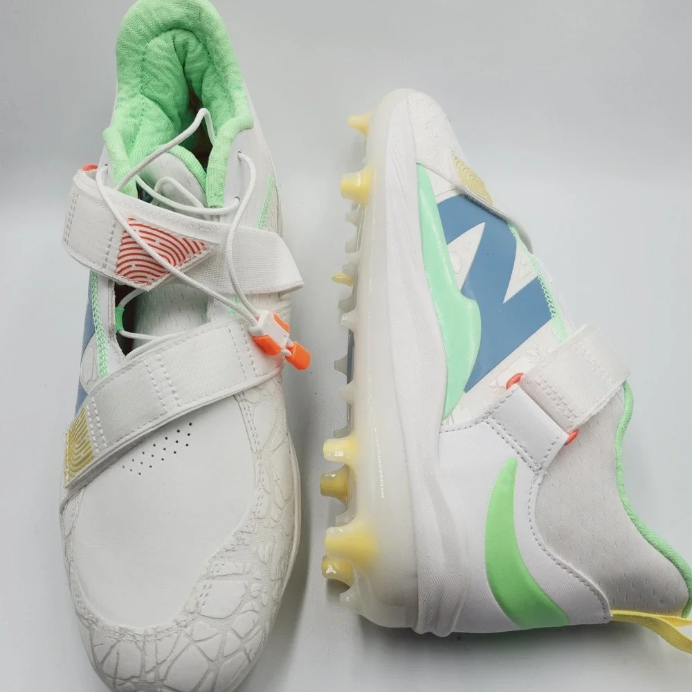 Mens Size 11.5 New Balance Baseball Cleats FuelCell Lindor 2 Comp White LINDT W2